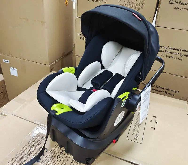 Baby Stroller Combo Car Seat, Baby Travel System with Isofix Base, Baby Carriage 3 in1 Reversible Foldable Standard Stroller