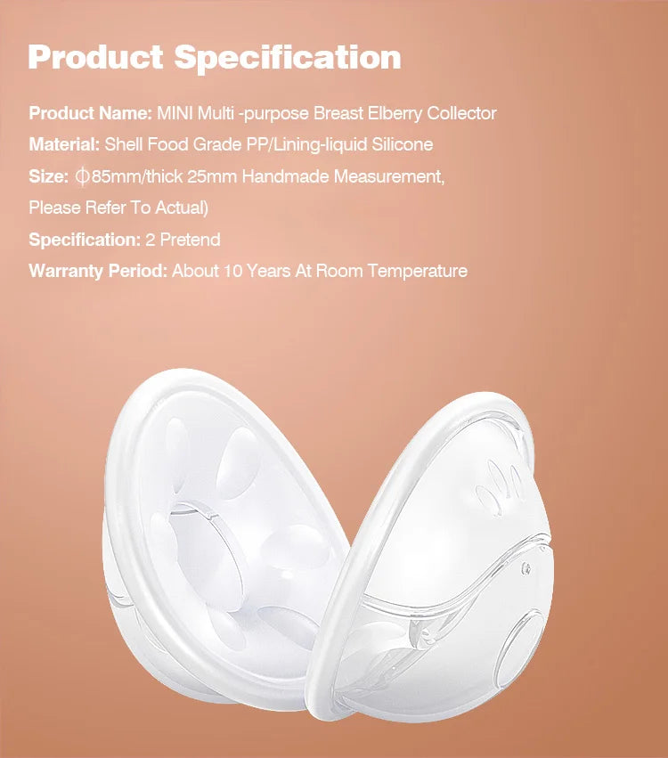 MAMIJOY MSB03 2pcs Wearable Milk Saver for Breastfeeding Manual Breastmilk Collector Silicone Breast Shell Milk Collection Cup