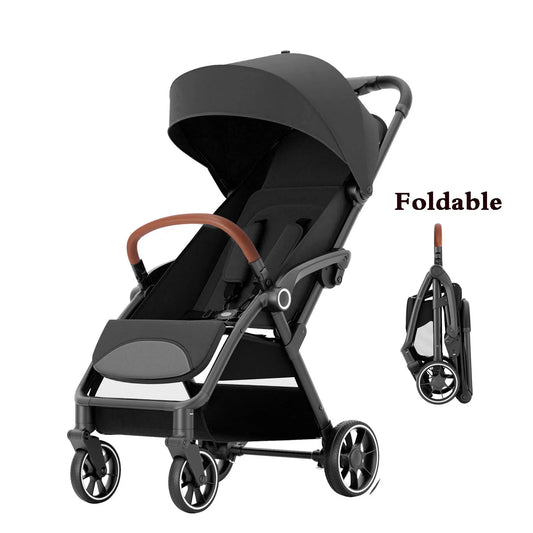 Standard Stroller  Seat, Foldable Portable Newborn Stroller, Luxury Baby Carriage Suit Baby,Toddlers, 360°Swivel Seat
