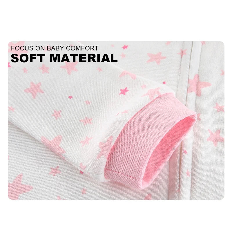 100% Cotton Soft Newborn Baby 2 - Zipper Baby Boy Girl Rompers Shower Gifts, 3 Pcs/lot,  Autumn Winter