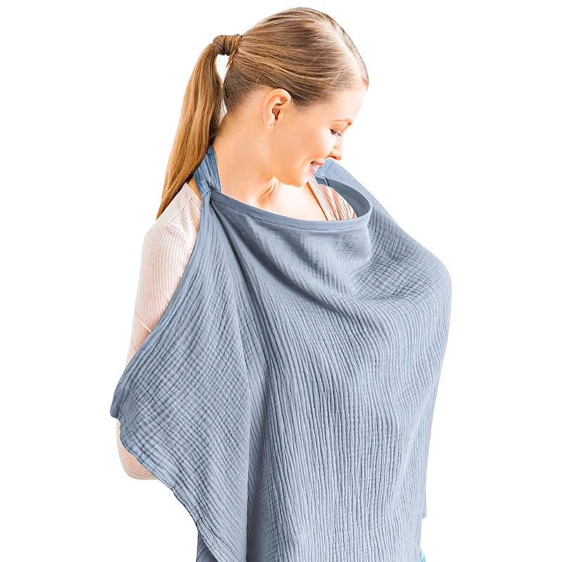 Nursing Breastfeeding Cotton Muslin Privacy Cover Cloth