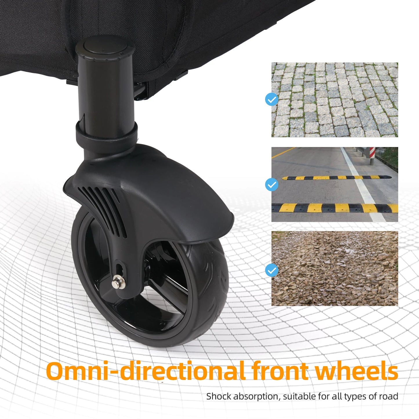 Portable Dog Stroller 4 Wheels for Large, Medium and multiple Dogs Foldable Pet Travel