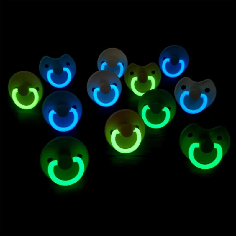 Silicone Soother Luminous Pacifier Multi-pattern Design for Boys Girls Durable Portable Baby Pacifier - BPA Free