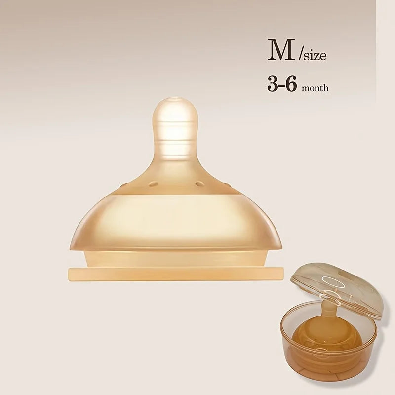 4oz,8oz High Borosilicate Glass Baby Bottle,Nipple,Wide-Neck Feeding Bottle with Bottom Air Balance Hole/Valve,Glass Milk Bottle
