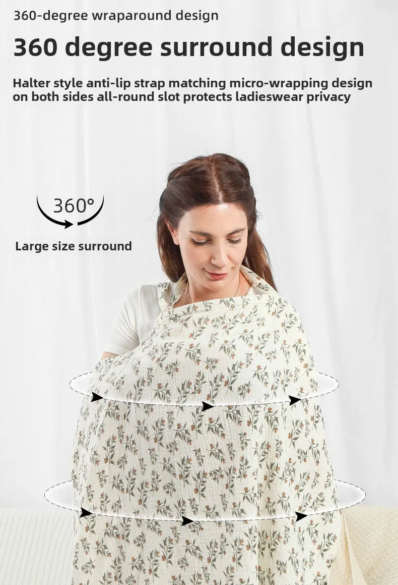 Mother Breastfeeding Cotton Cover Baby Feeding Nursing Covers Adjustable Privacy Breastfeeding Apron Stroller Blanket
