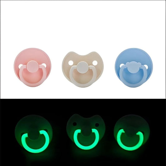 Silicone Soother Luminous Pacifier Multi-pattern Design for Boys Girls Durable Portable Baby Pacifier - BPA Free