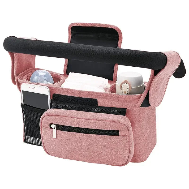 Baby Stroller Storage Large Capacity Travel Hanging Bag Mommy Bag Phone Bottle Holder Pram Diaper Bags Baby Stroller Accessories