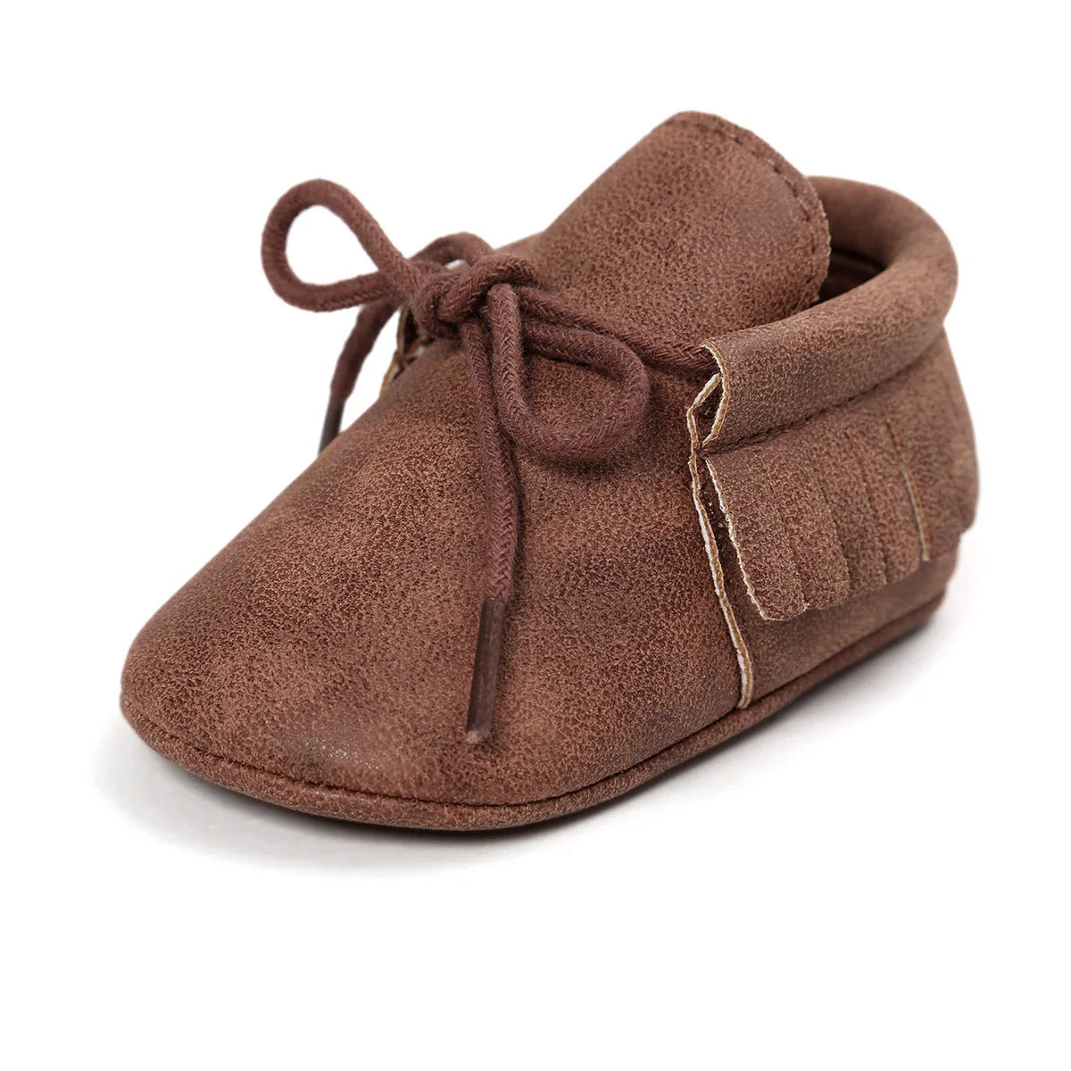 Baby  Moccasins 10-colors, Shoes Newborn Infant Boy Girl Classical Lace-up Tassels Suede Sofe Anti-slip Toddler Crib Crawl Shoes