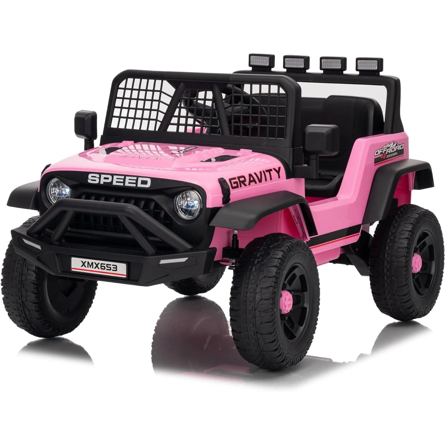 Electric Car for  Toddler Kids Ride On Car with Remote Control Ride On Truck Toy for Boys Girls Bluetooth Music Player LED Light