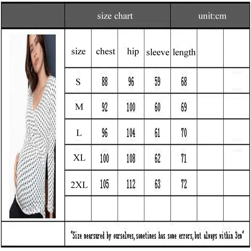 Maternity Nursing V-neck Long Sleeve Top  Breastfeeding Clothes for Pregnant Woman