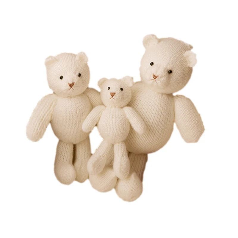 Newborn Photography Clothes 2 Pieces Set Baby Romper Hat Infant Photo Shoot Props Bear Doll Newborn Photography Accessories sold seperately or as complete set