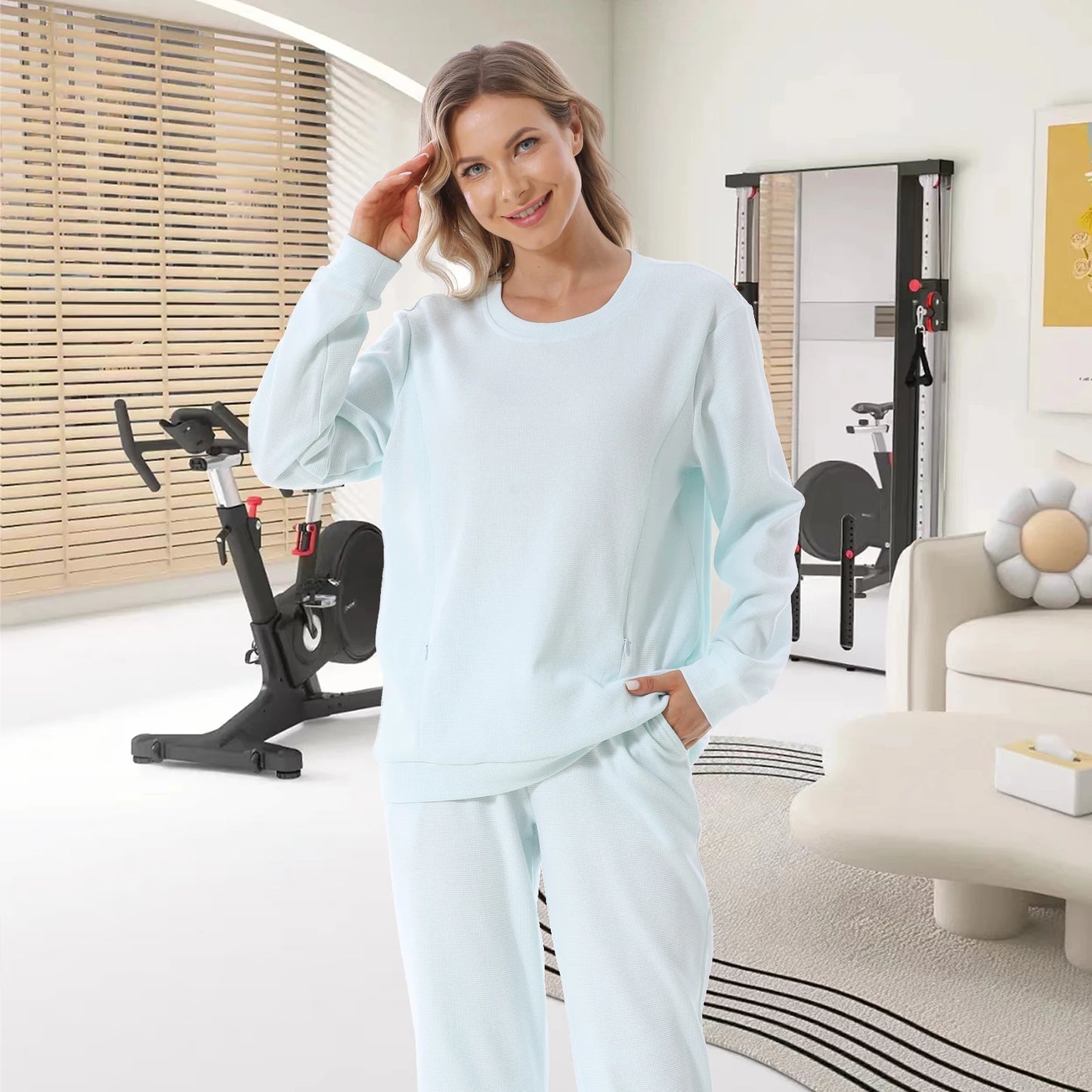 Nursing Mama's Jersey Long Sleeve Top with side opening for breastfeeding and Matching Pants (Sold Separatly), Plus Size Available
Material