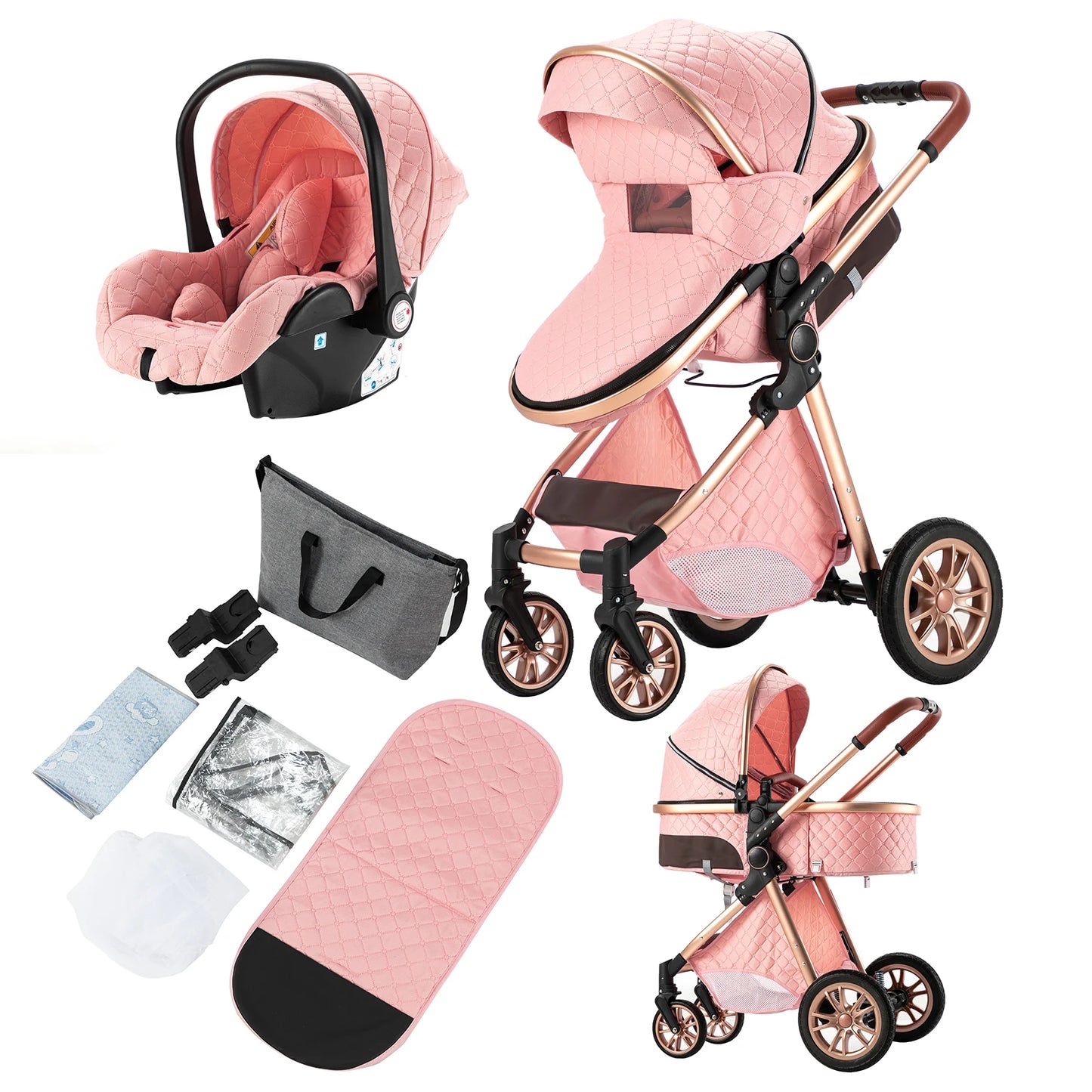 3 In 1 Baby Cars Stroller for Newborns Baby Accessories Baby Pram Buggies Stroller Lightweight Stroller Infant Multifuctional