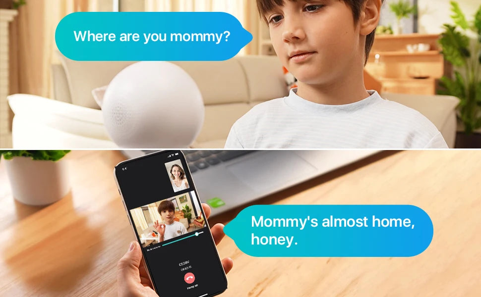 ZOSI Smart Baby Cams WiFi PTZ Auto Tracking AI 360° Panoramic Indoor Video Surveillance