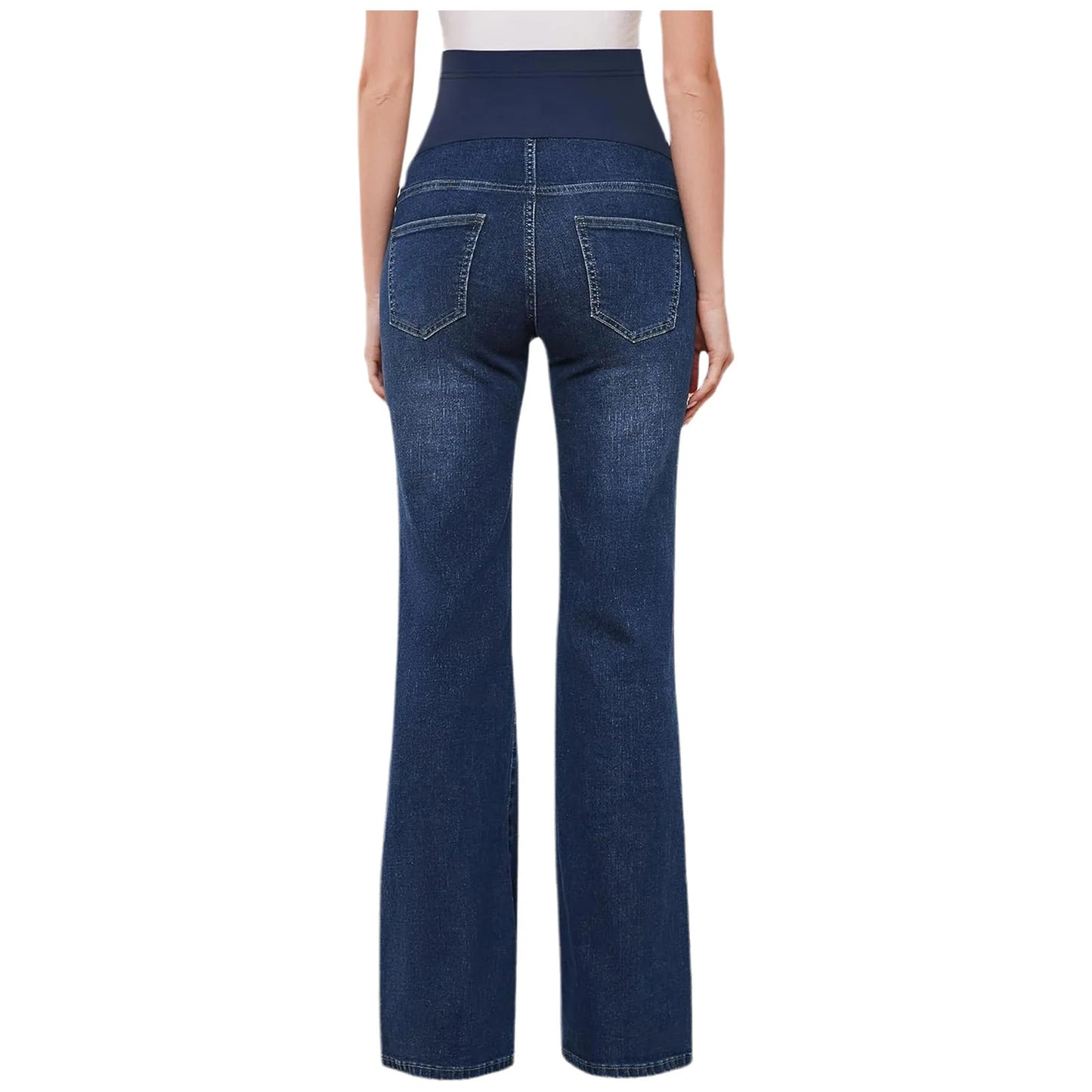 Maternity Flared Jeans & Pant with High Waist Over The Belly Bell-Botton Pants for Yoga Daily Office Work Street Wear