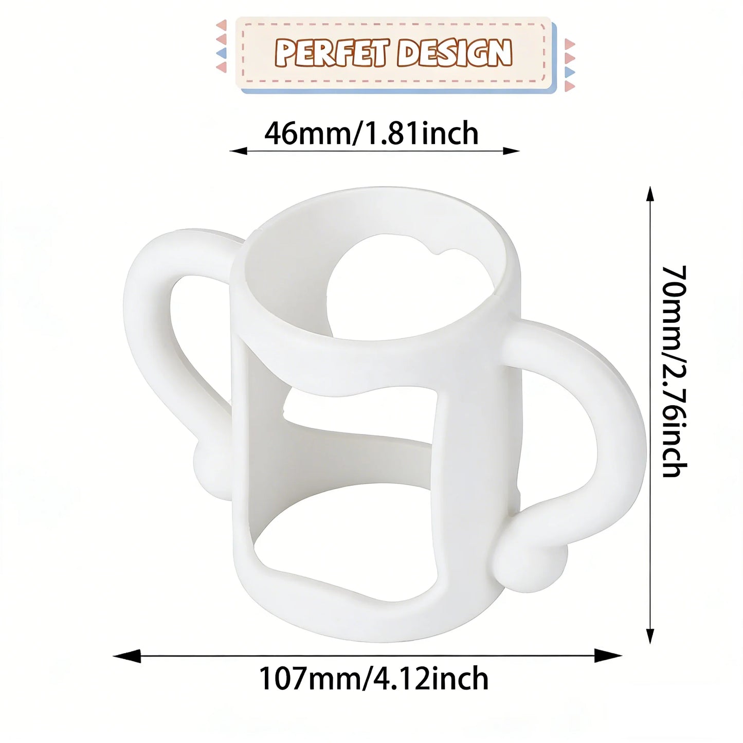 Universal Durable Food Grade Silicone Bottle Handle for Standard Baby Bottles