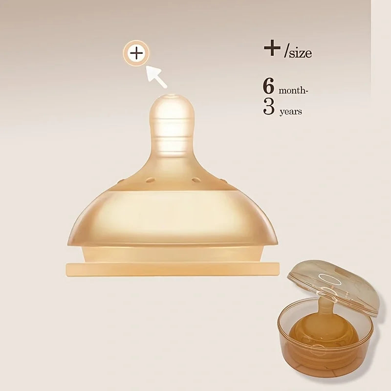 4oz,8oz High Borosilicate Glass Baby Bottle,Nipple,Wide-Neck Feeding Bottle with Bottom Air Balance Hole/Valve,Glass Milk Bottle