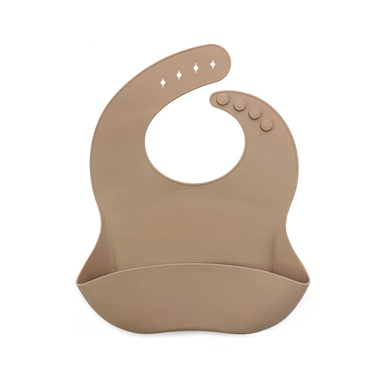 Soft Silicone Adjustable Unisex Baby Toddler Bibs
