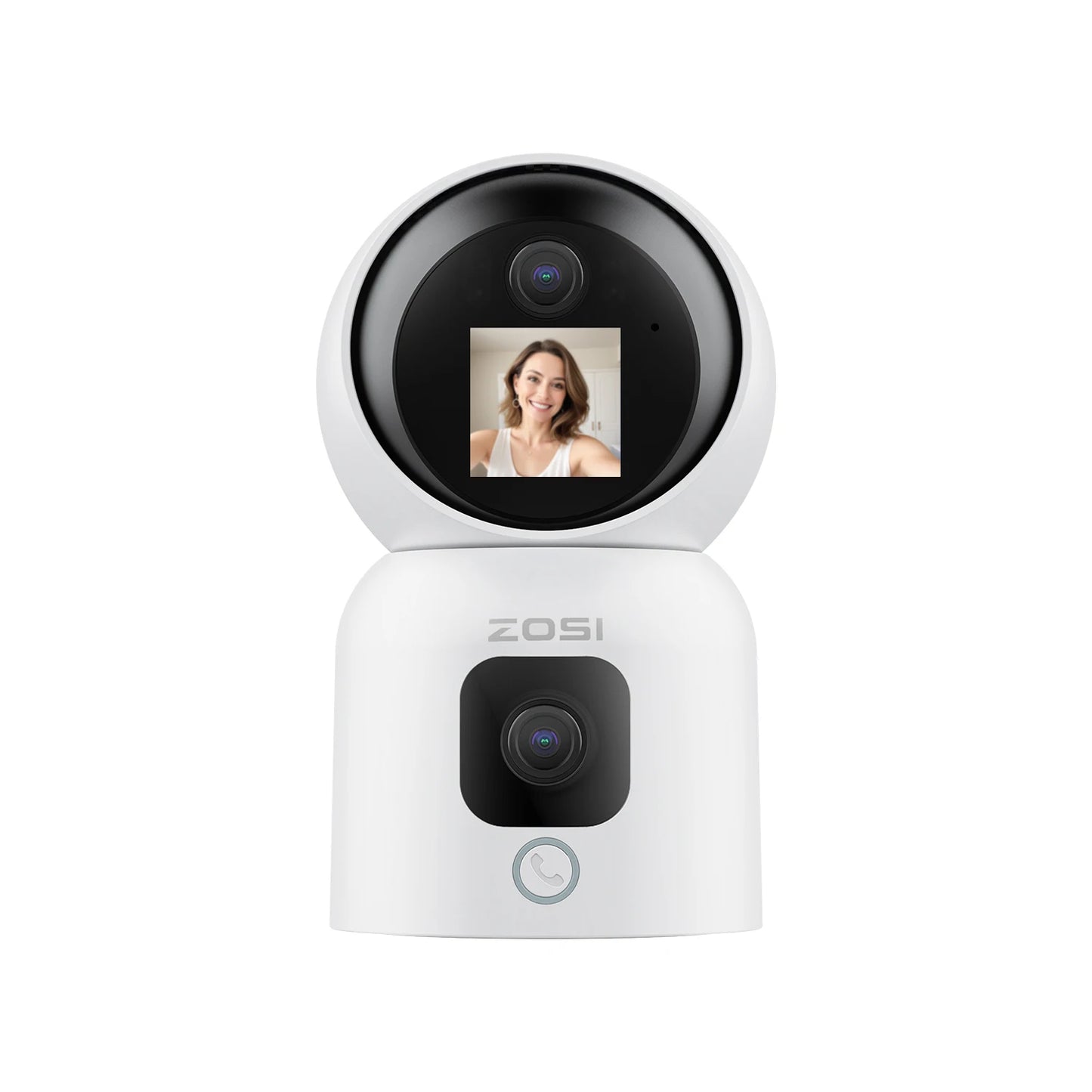 ZOSI Smart Baby Cams WiFi PTZ Auto Tracking AI 360° Panoramic Indoor Video Surveillance
