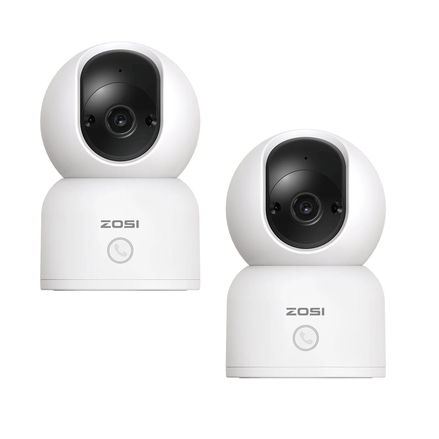 ZOSI Smart Baby Cams WiFi PTZ Auto Tracking AI 360° Panoramic Indoor Video Surveillance