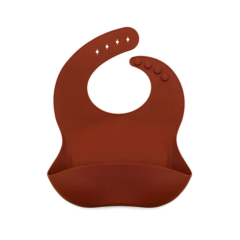 Soft Silicone Adjustable Unisex Baby Toddler Bibs