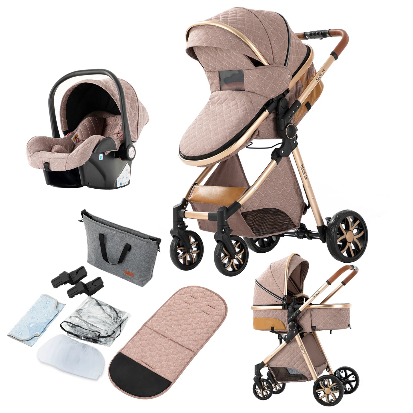 3 In 1 Baby Cars Stroller for Newborns Baby Accessories Baby Pram Buggies Stroller Lightweight Stroller Infant Multifuctional