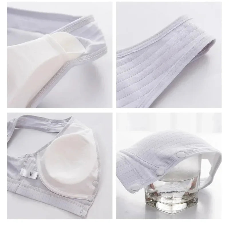 Maternity Nursing Vest Bras - Cotton, Sizes 36/80 -44/100