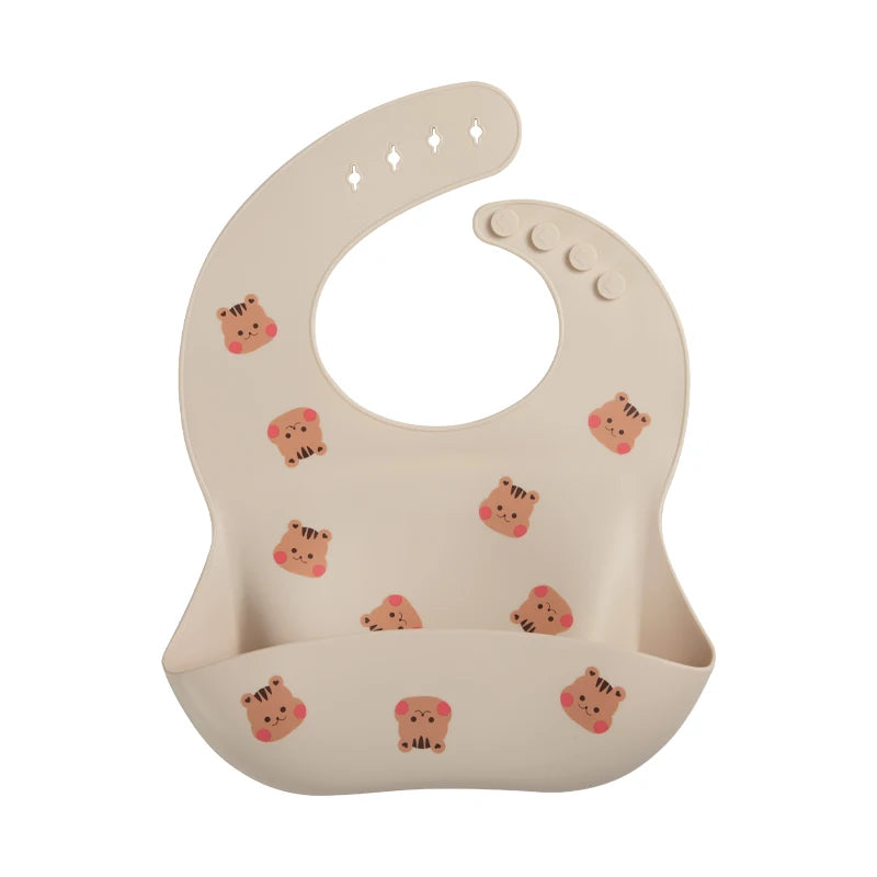 Soft Silicone Adjustable Unisex Baby Toddler Bibs
