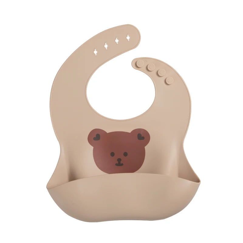 Soft Silicone Adjustable Unisex Baby Toddler Bibs