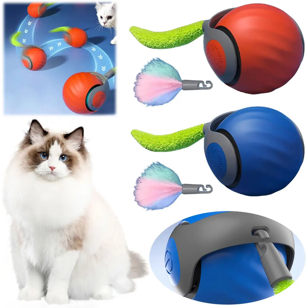 Smart Cat Toy Ball Electronic Interactive Pet Toy Moving Ball Rechargeable Automatic Moving Bouncing