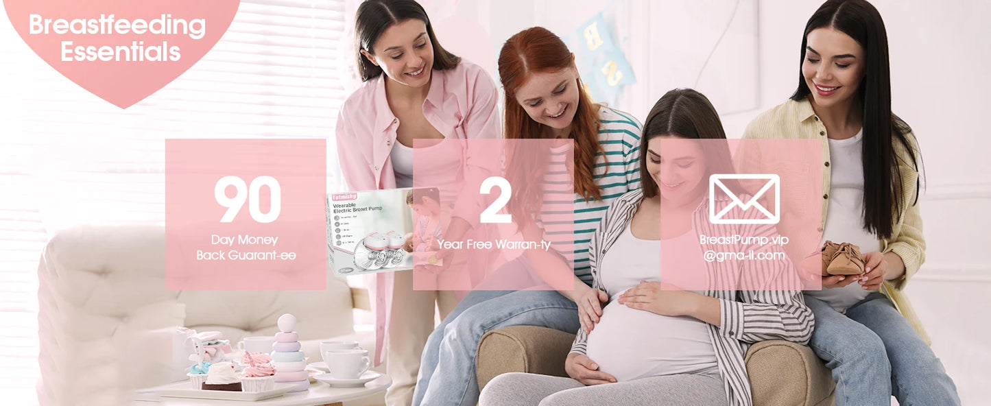 2 Pcs Electric Wearable Breast Pump 1200mAh USB Chargable Silent Milk Extractor Painless Automatic Milker Comfort Breastfeeding