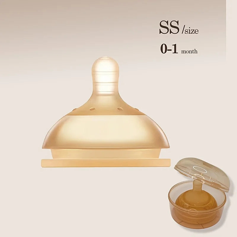 4oz,8oz High Borosilicate Glass Baby Bottle,Nipple,Wide-Neck Feeding Bottle with Bottom Air Balance Hole/Valve,Glass Milk Bottle