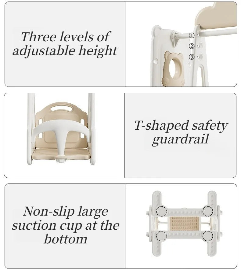 Child Toy Slide Swings Set Combo Indoor Safe Stable Kids Play Equipment Sensing Music Slide for Children From 2 To 10 Years