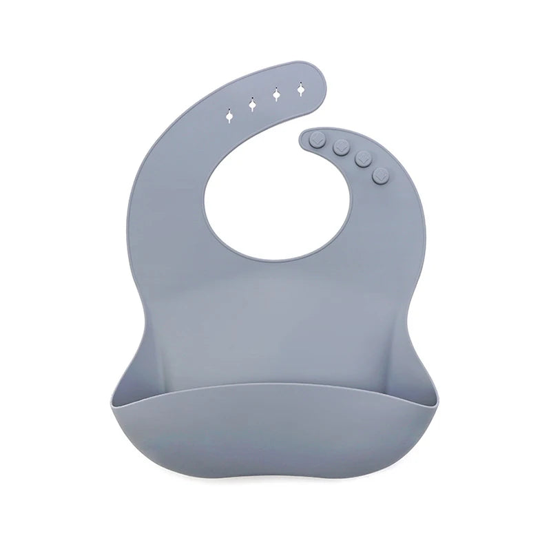 Soft Silicone Adjustable Unisex Baby Toddler Bibs