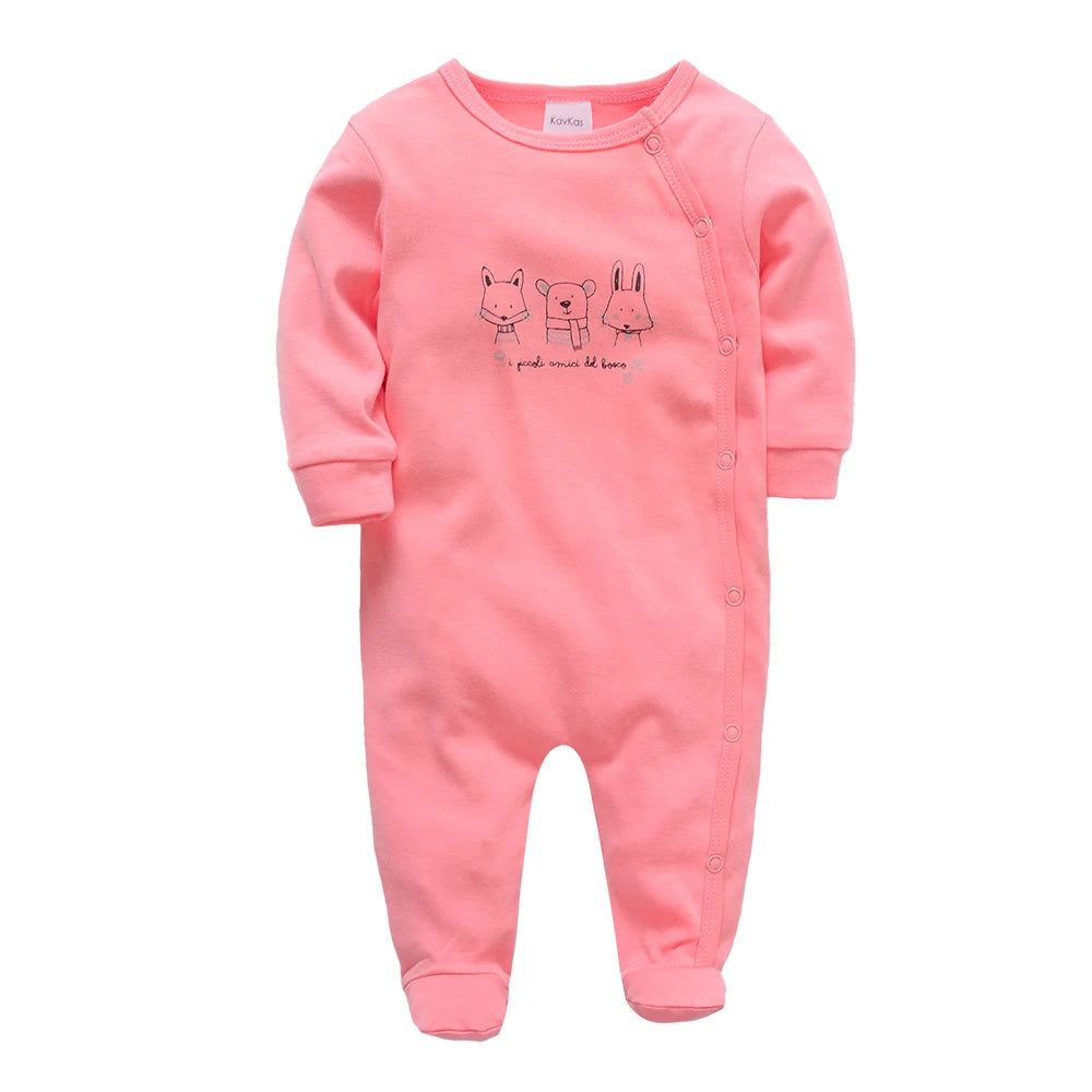 100% Cotton New Born Baby Long Sleeve Romper Cartoon Boys Girls ,  0-12 Monthes