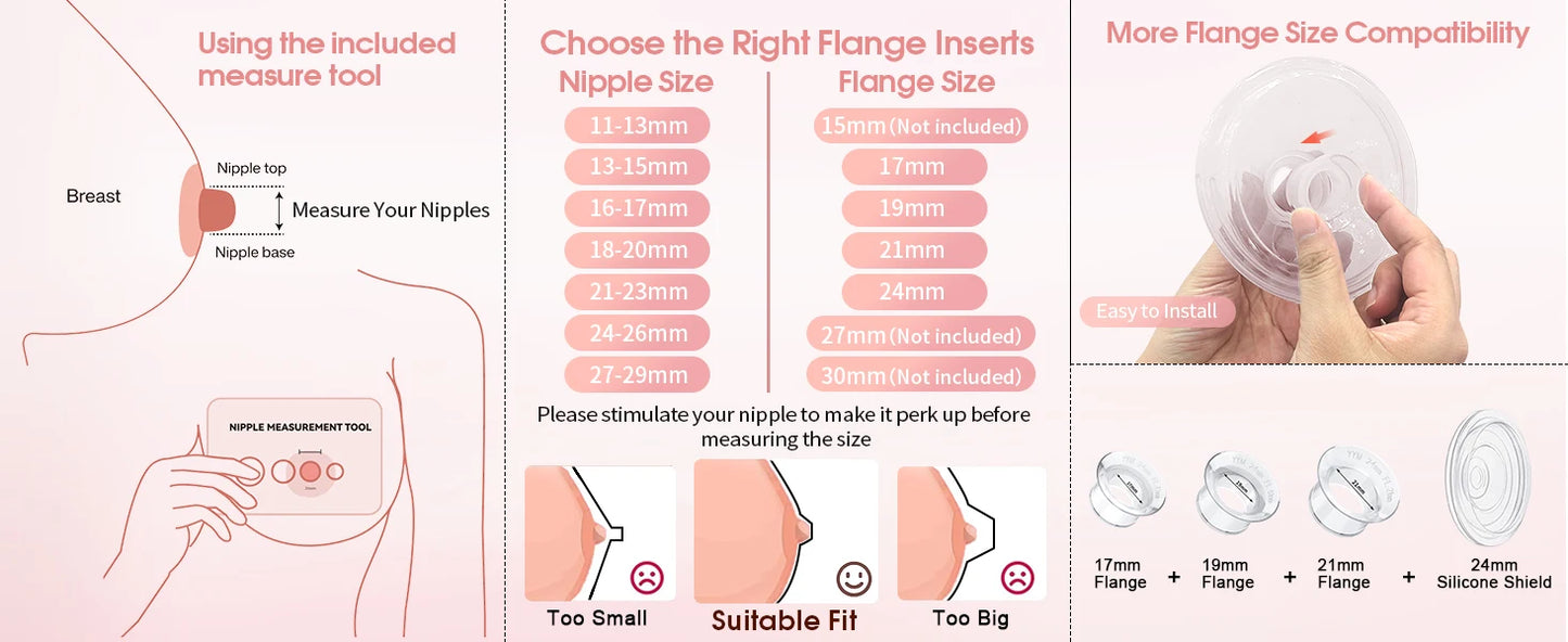 2 Pcs Electric Wearable Breast Pump 1200mAh USB Chargable Silent Milk Extractor Painless Automatic Milker Comfort Breastfeeding