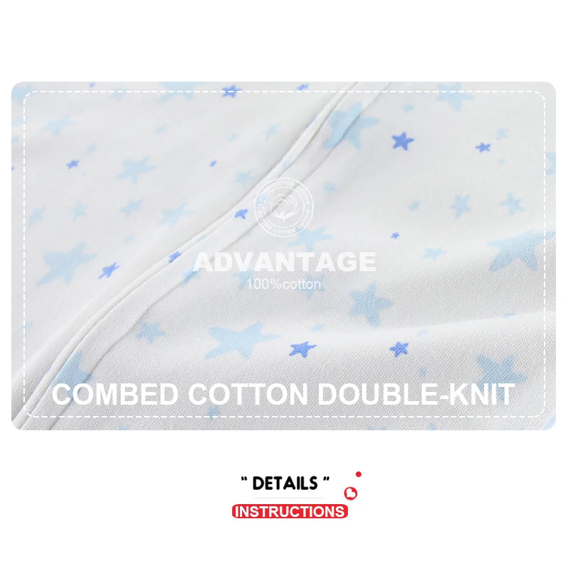 100% Cotton Soft Newborn Baby 2 - Zipper Baby Boy Girl Rompers Shower Gifts, 3 Pcs/lot,  Autumn Winter