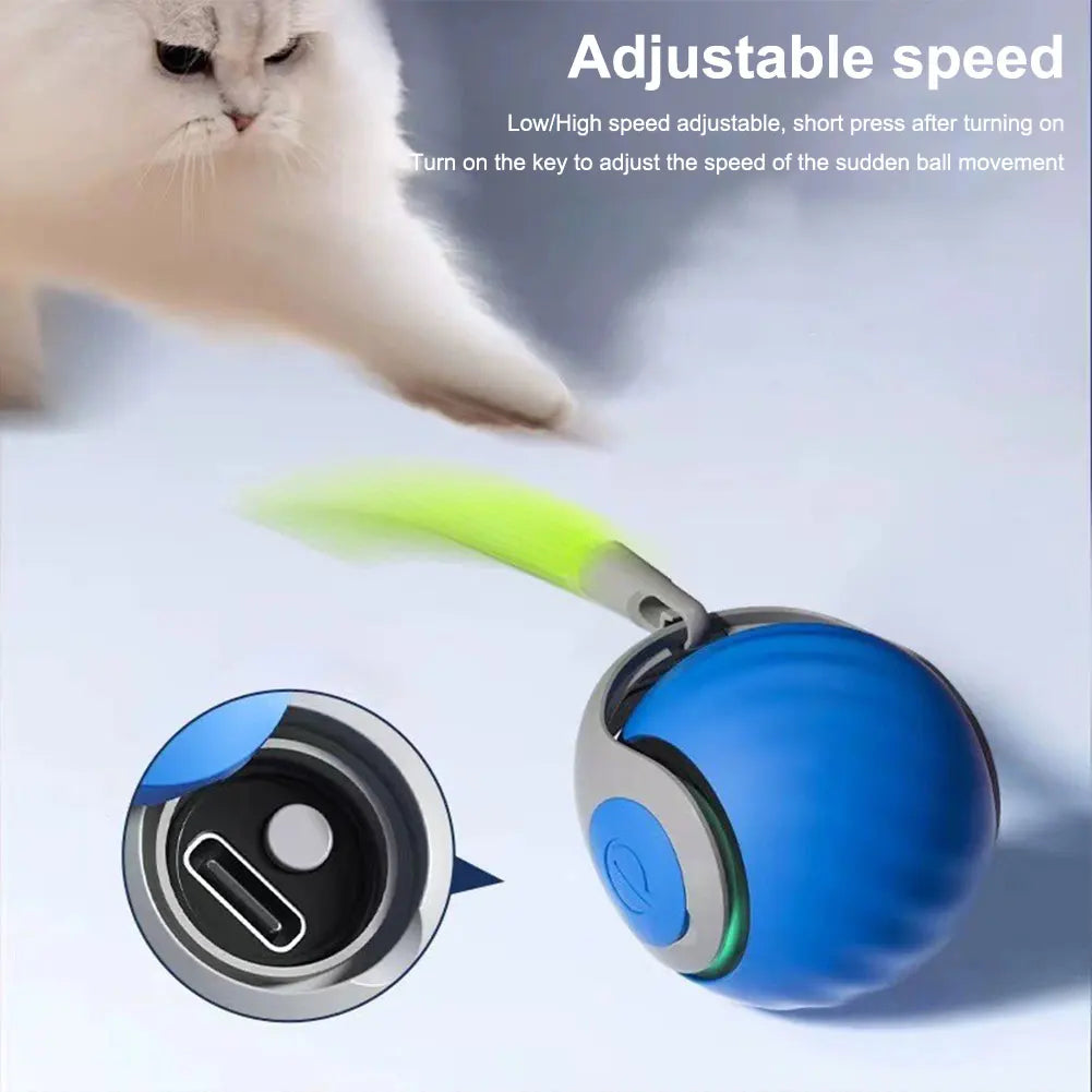 Smart Cat Toy Ball Electronic Interactive Pet Toy Moving Ball Rechargeable Automatic Moving Bouncing