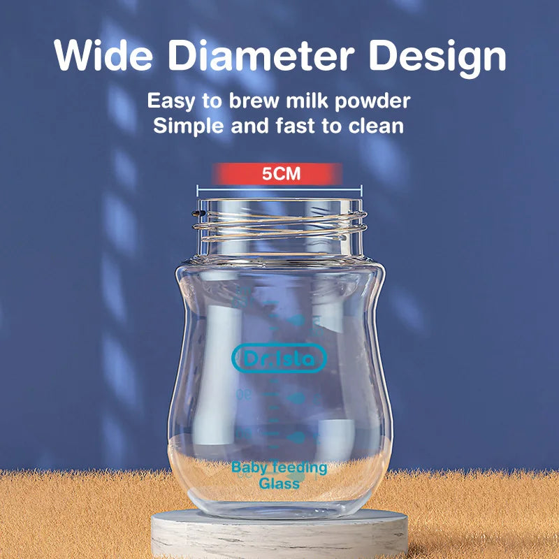 Newborn Glass Feeding Bottles 90ML/160ML Baby Bottle Anti-flatulence Milk Feeding Bottles Infant BPA free, 1PCS