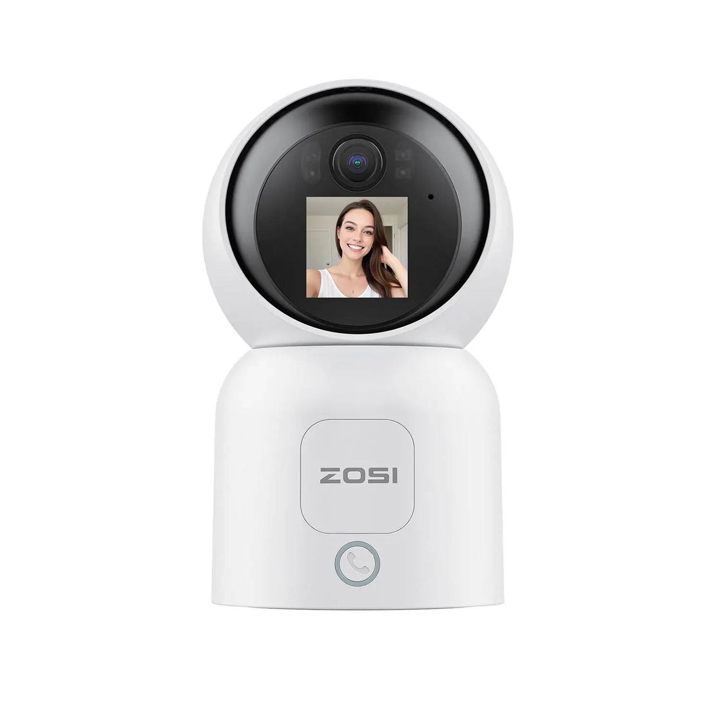 ZOSI Smart Baby Cams WiFi PTZ Auto Tracking AI 360° Panoramic Indoor Video Surveillance