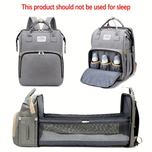 1pc Large Capacity Diaper Bag, Mom Portable Backpack, Baby Shower, New Mom and Christmas Gift