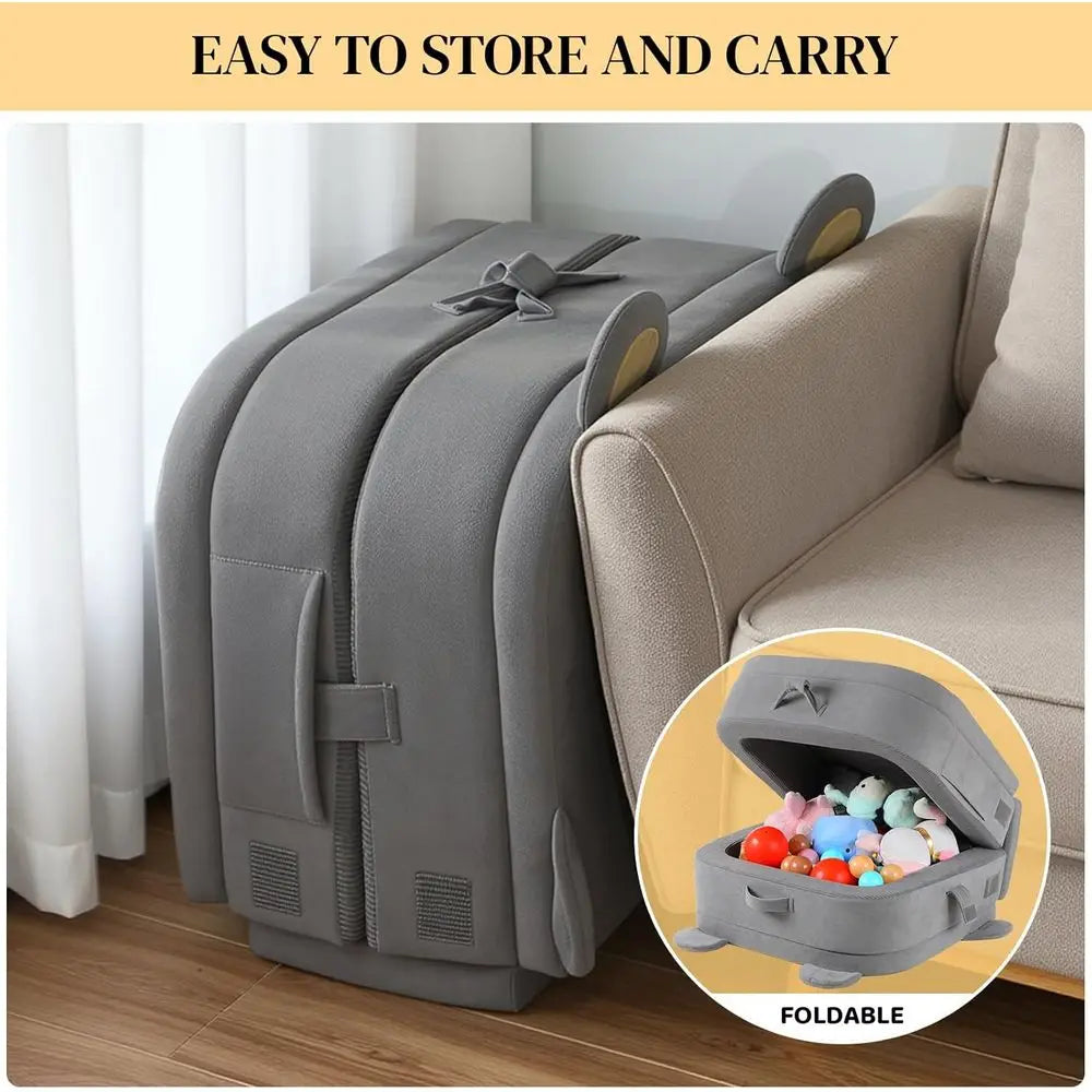 Toddler Travel Bed,Foldable Portable Toddler Floor Bed with Soft Foam for Baby and Kids Aged 1-4,Washable Cover Travel
