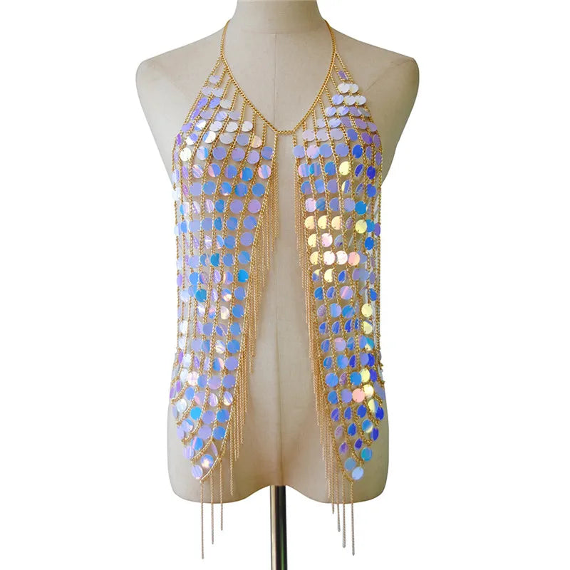 Maternity Photography Props Accessories Punk Style Halter Tops For Pregnancy Photo Shoot Tassels Sequins Maternity Tops