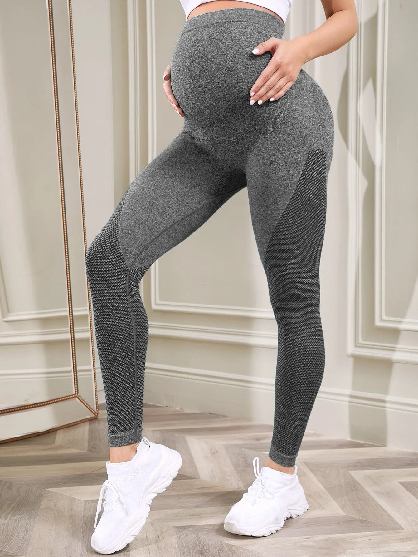 Women's Maternity Leggings Over The Belly Full Length Pregnancy Yoga Pants Active Wear Workout Leggings