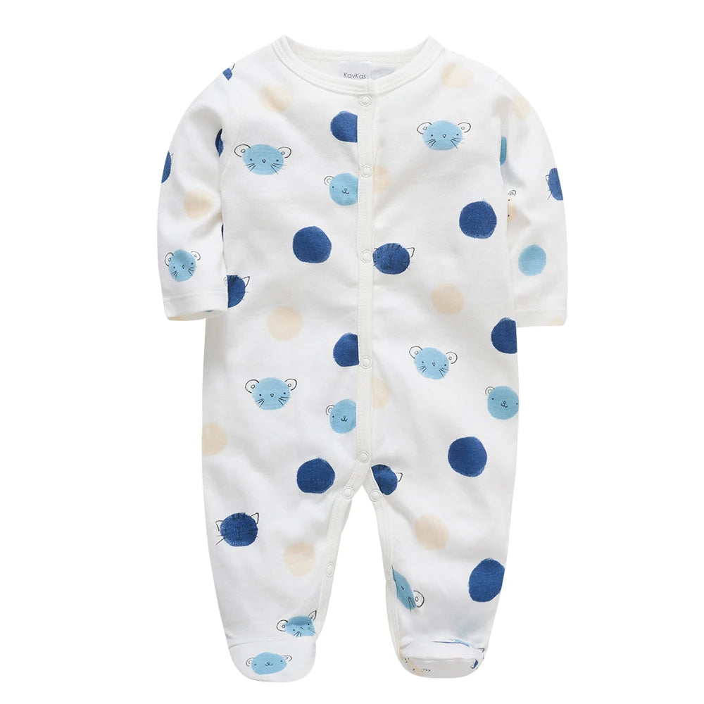 100% Cotton New Born Baby Long Sleeve Romper Cartoon Boys Girls ,  0-12 Monthes