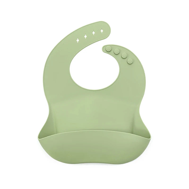 Soft Silicone Adjustable Unisex Baby Toddler Bibs