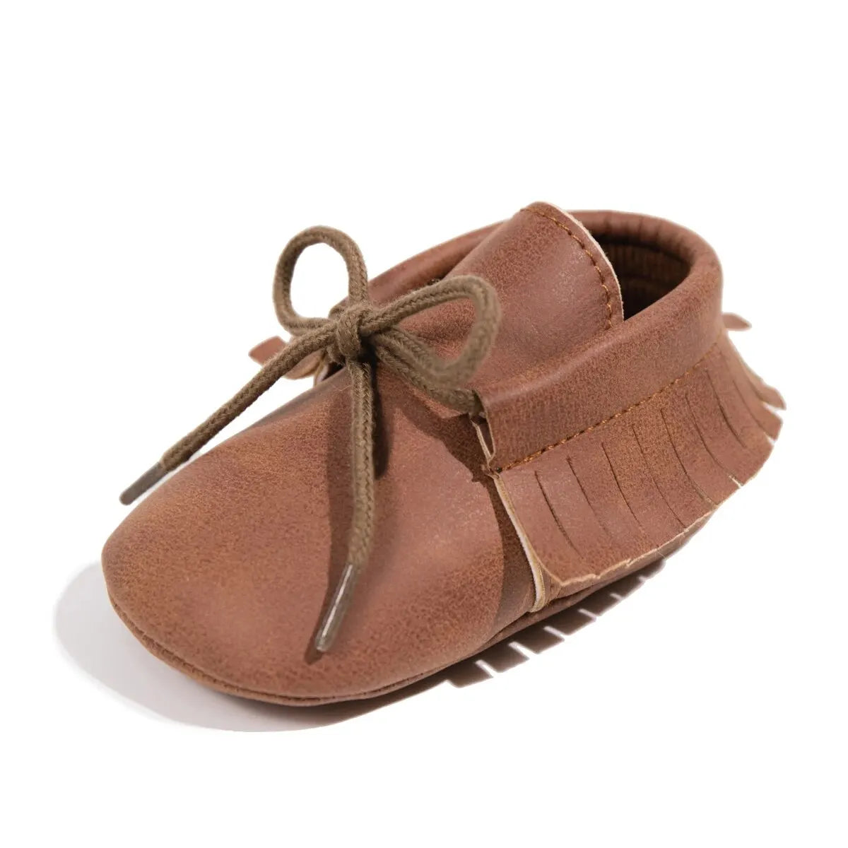 Baby Fringe Moccasins (0-18M) Boys Girls Shoes Tie Casual Baby Shoes Lace Tassel Soft Bottom Newborn First Walker Toddler Crib Shoes