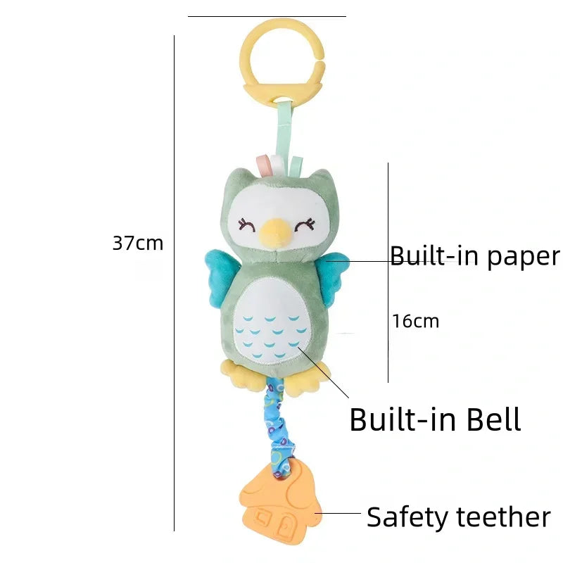 New Soft Stuffed Animal Rattle Hand Grip Baby Toys Shaker Crinkle Squeaky Sensory Travel Accessories for Toddler Toy Gifts