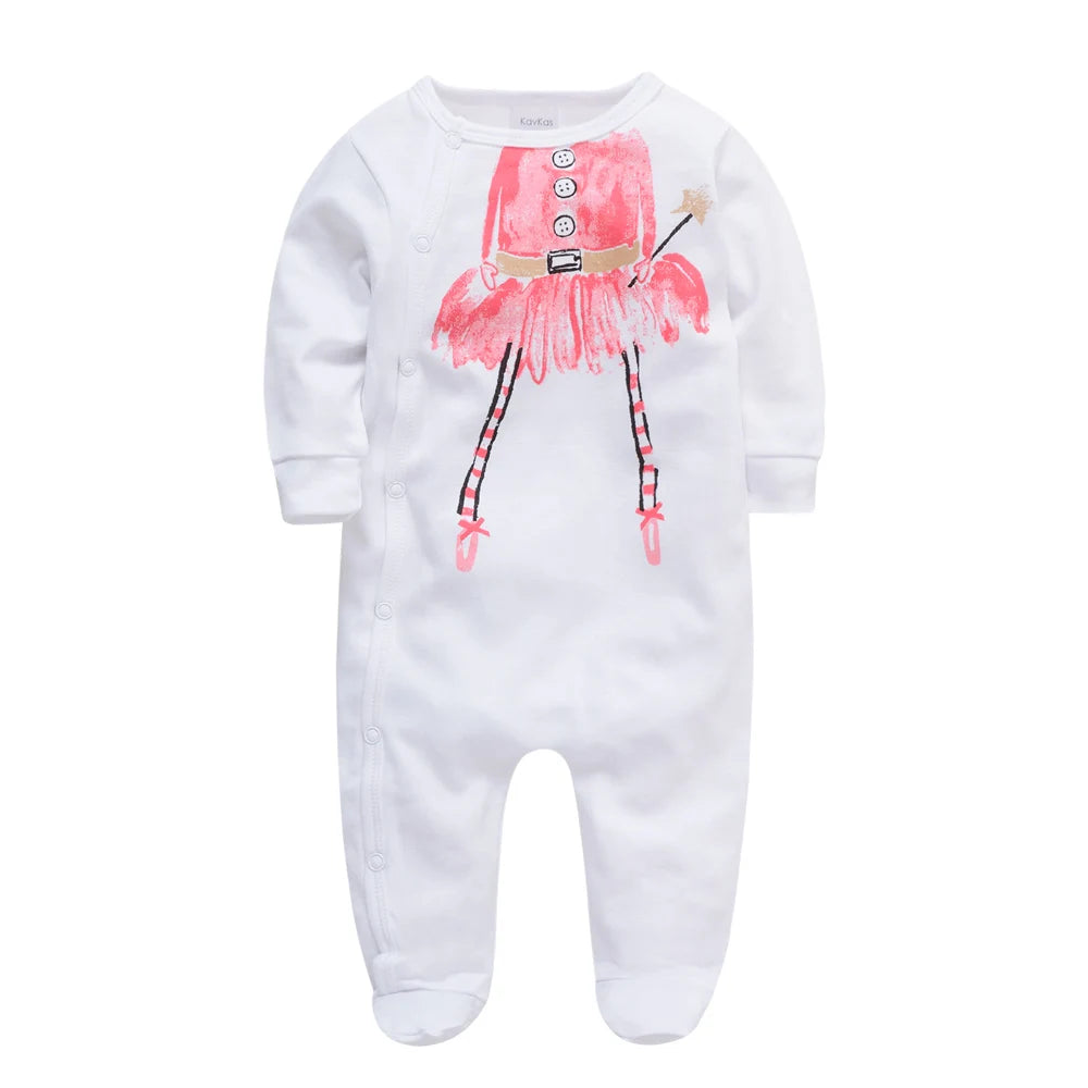 100% Cotton New Born Baby Long Sleeve Romper Cartoon Boys Girls ,  0-12 Monthes