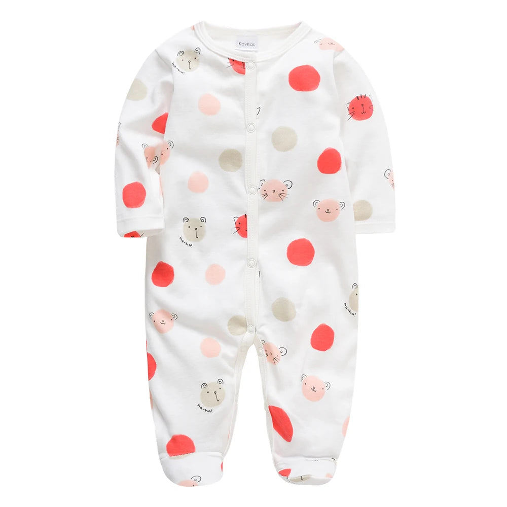 100% Cotton New Born Baby Long Sleeve Romper Cartoon Boys Girls ,  0-12 Monthes